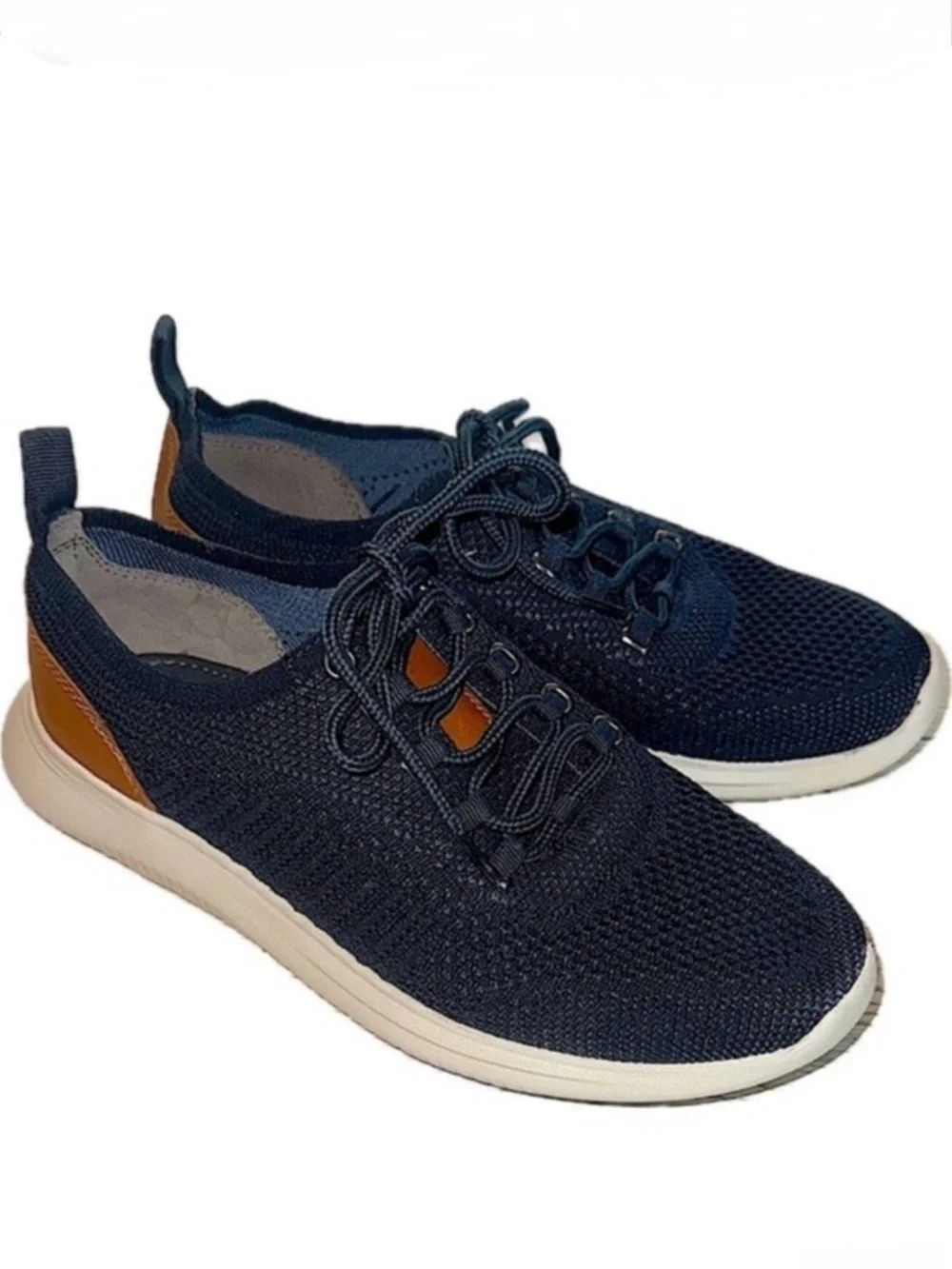 Johnston & Murphy Amherst Knit Navy Comfort Dress Sneakers Boys Size 3M